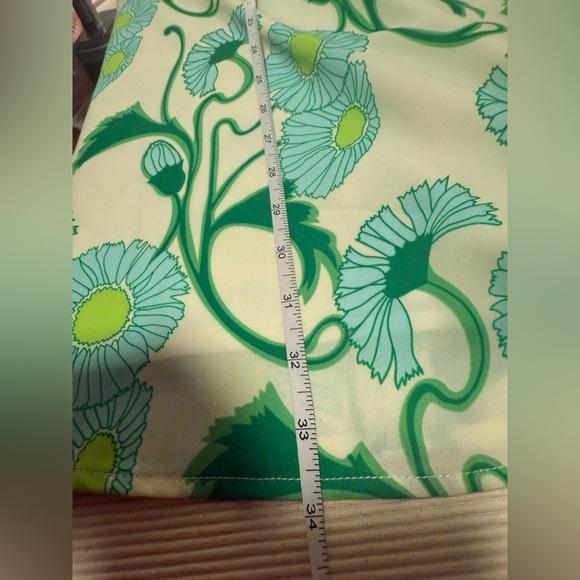 Julie Brown Graphic Green and Yellow Midi Dress - Picture 6 of 8